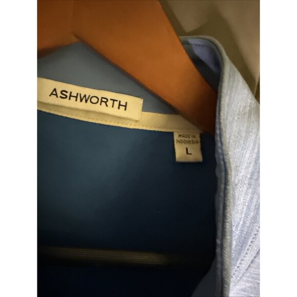 Mens Blue Ashworth Weather System Lined Waterproof Vest Size Large - Picture 4 of 7